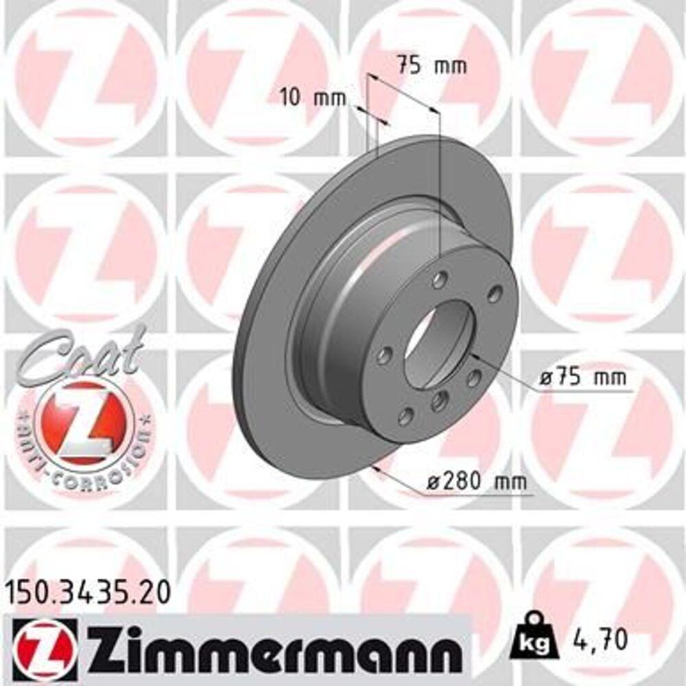 Zimmermann 280mm Brake Disc Set (2 pcs) 150.3435.20