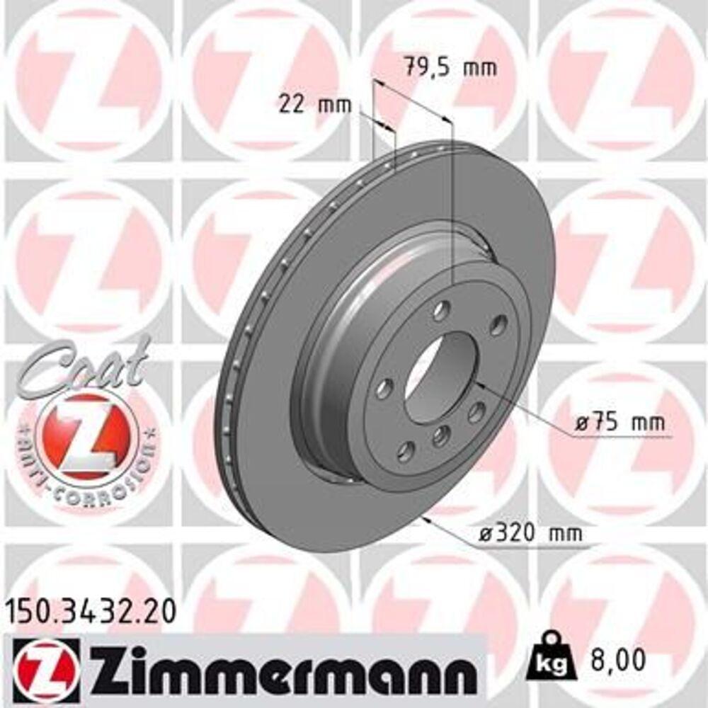 Zimmermann 320mm Brake Disc Set (2 pcs) 150.3432.20