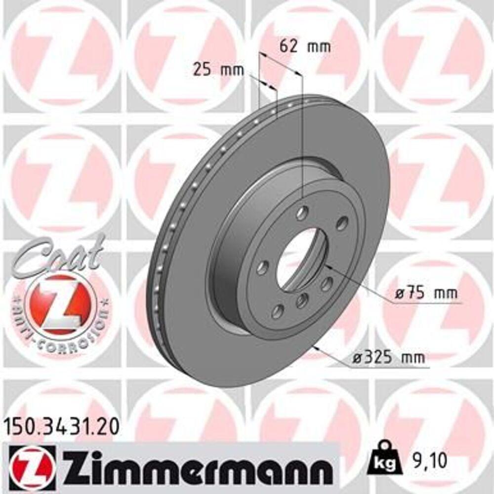 Zimmermann 325mm Brake Disc Set (2 pcs) 150.3431.20