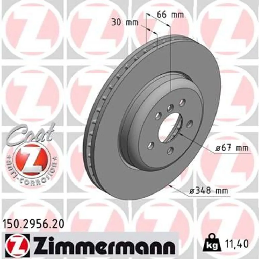 Zimmermann 348mm Brake Disc Set (2 pcs) 150.2956.20