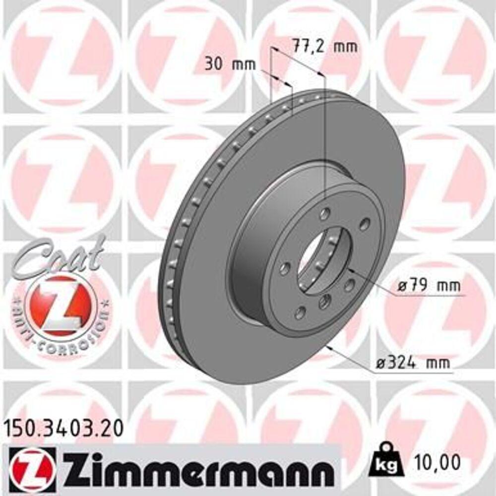 Zimmermann 324mm Brake Disc Set (2 pcs) 150.3403.20