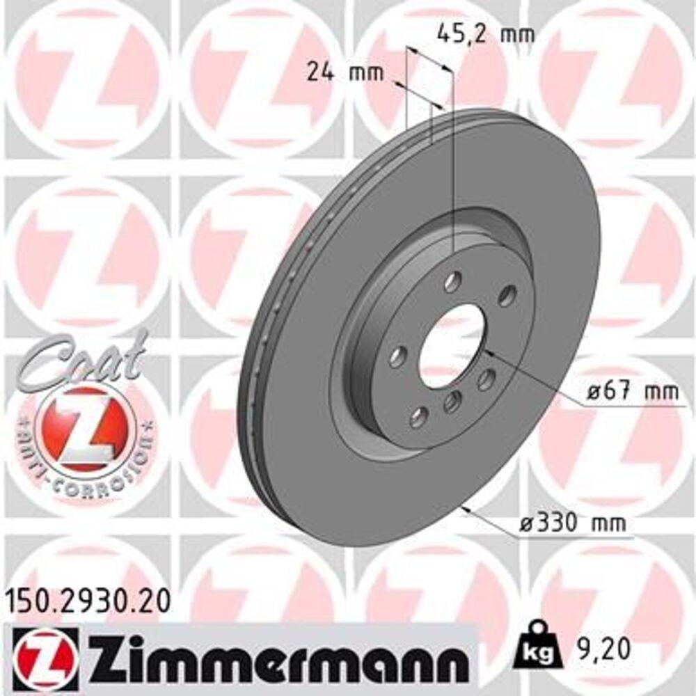 Zimmermann 330mm Brake Disc Set (2 pcs) 150.2930.20
