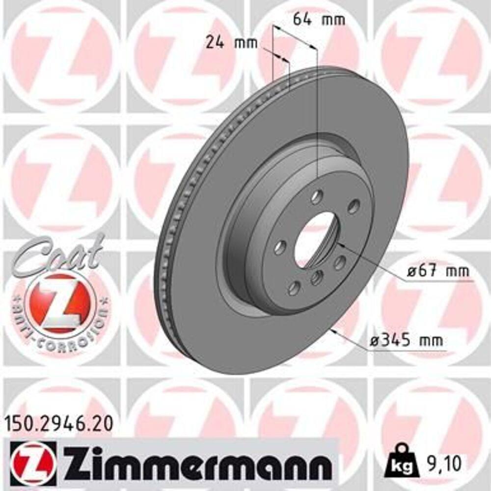 Zimmermann 345mm Brake Disc Set (2 pcs) 150.2946.20