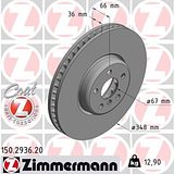 Zimmermann 348mm Front RH Brake Disc 150.2937.20