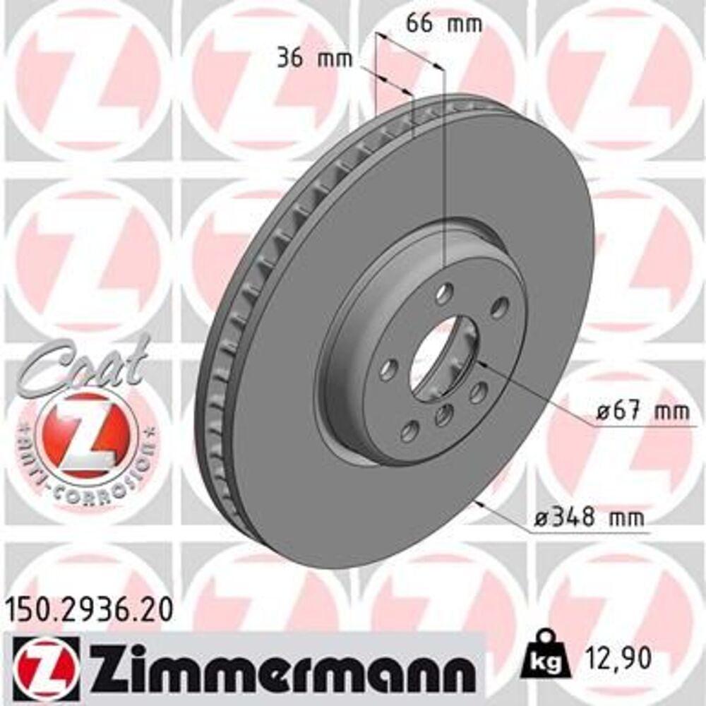 Zimmermann 348mm Front RH Brake Disc 150.2937.20