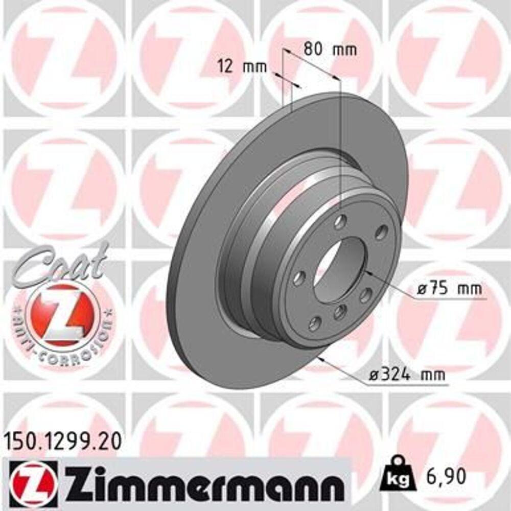 Zimmermann 324mm Brake Disc Set (2 pcs) 150.1299.20