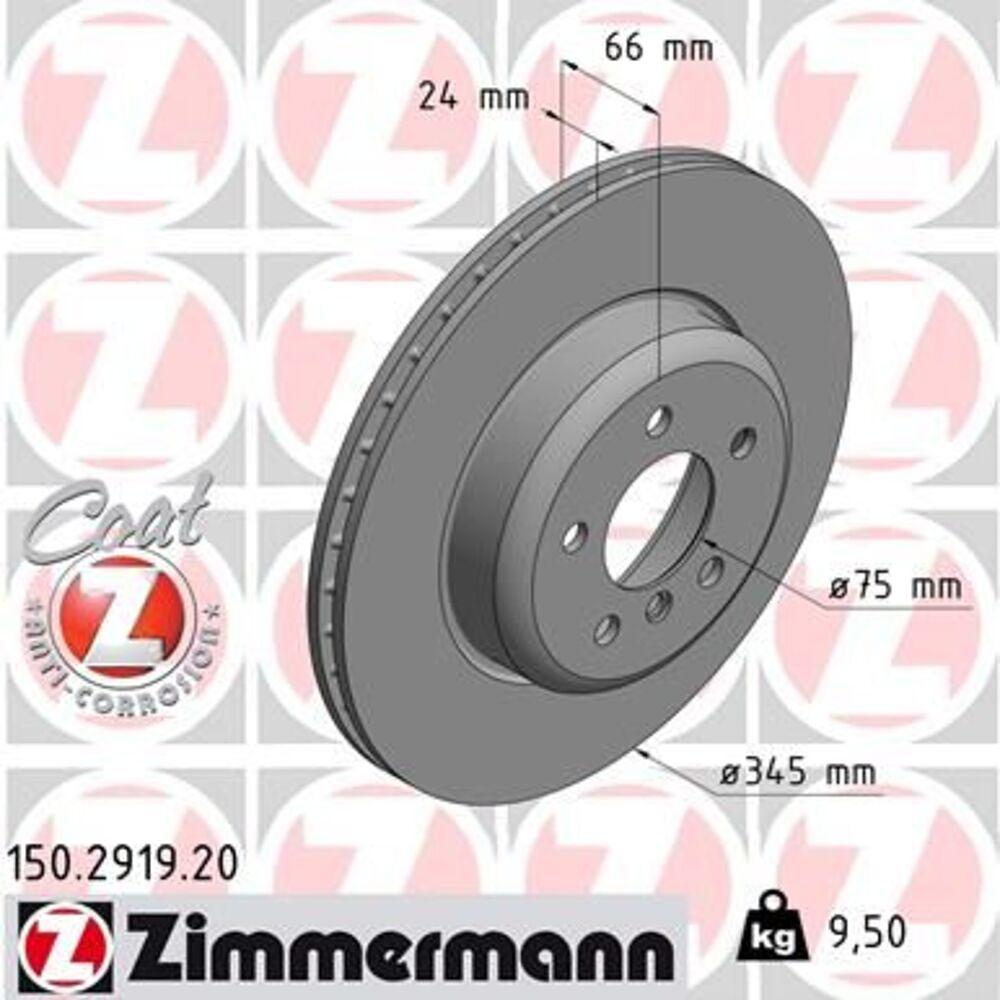 Zimmermann 345mm Brake Disc Set (2 pcs) 150.2919.20