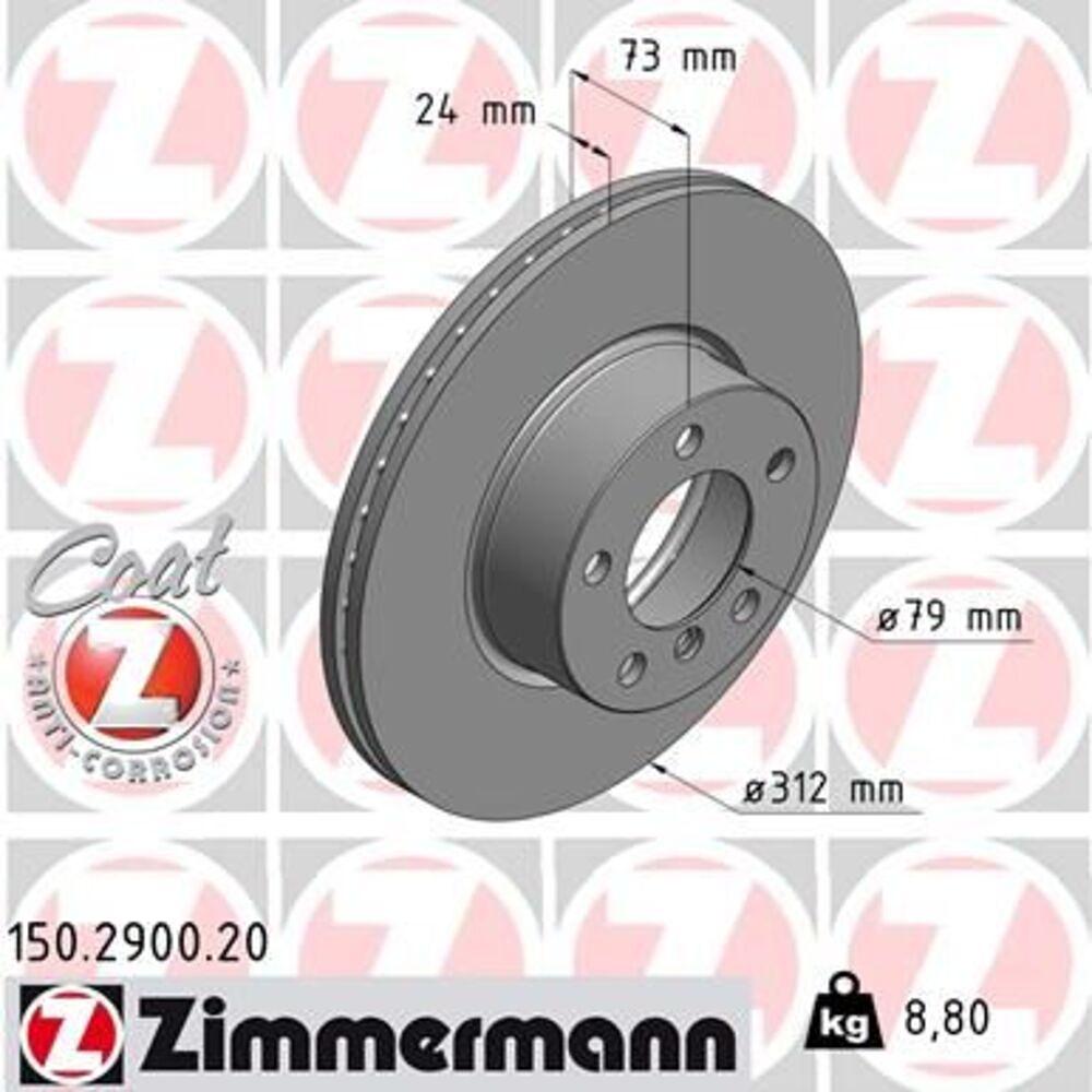 Zimmermann 312mm Brake Disc Set (2 pcs) 150.2900.20