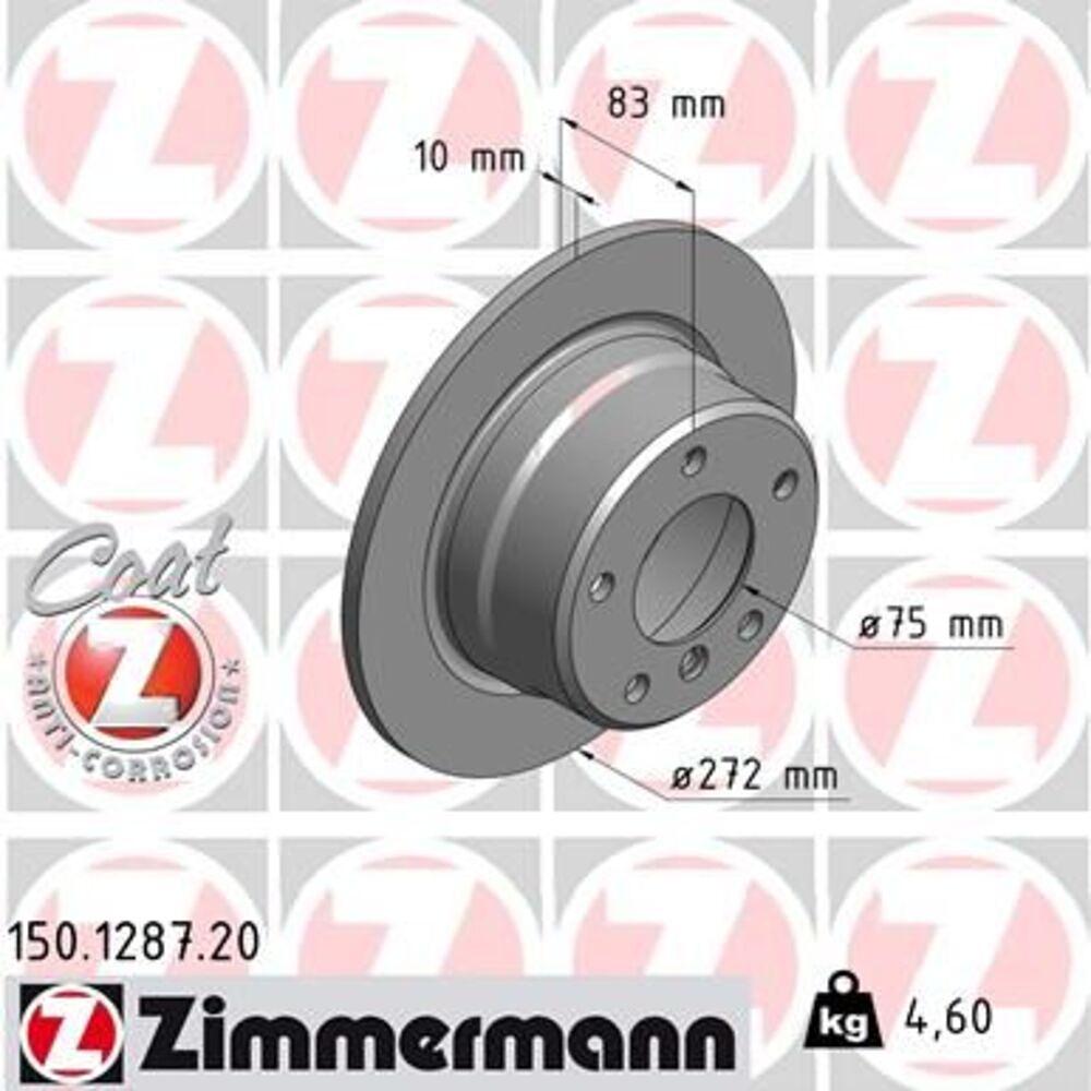 Zimmermann 272mm Brake Disc Set (2 pcs) 150.1287.20