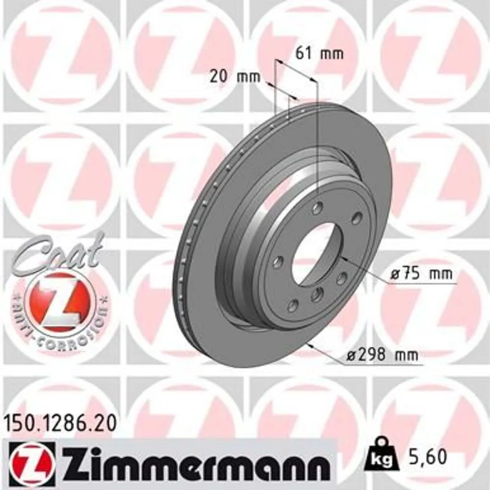 Zimmermann 298mm Brake Disc Set (2 pcs) 150.1286.20