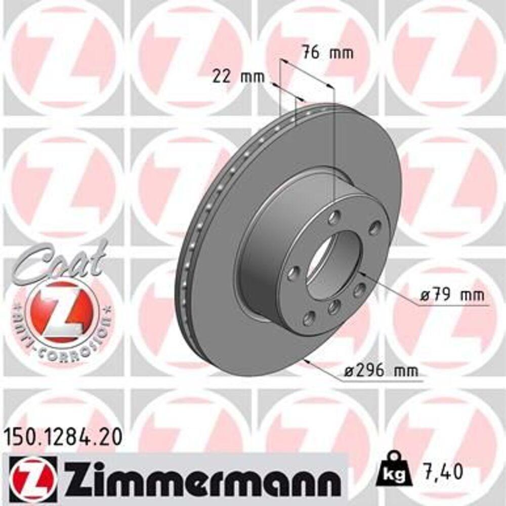 Zimmermann 296mm Brake Disc Set (2 pcs) 150.1284.20