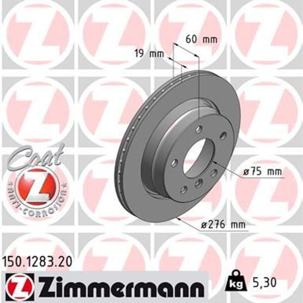 Zimmermann 276mm Brake Disc Set (2 pcs) 150.1283.20