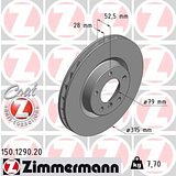Zimmermann 315mm Front RH Brake Disc 150.1291.20