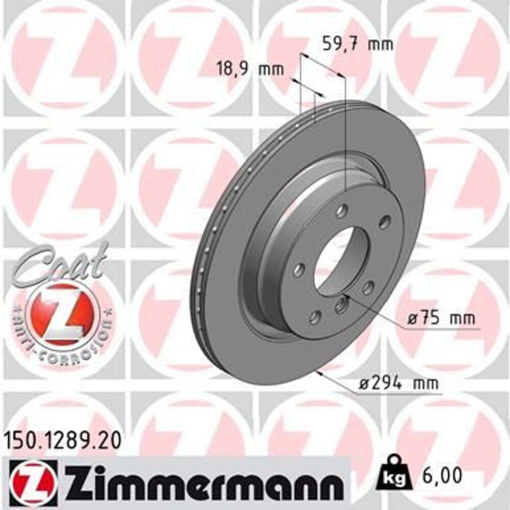 Zimmermann 294mm Brake Disc Set (2 pcs) 150.1289.20