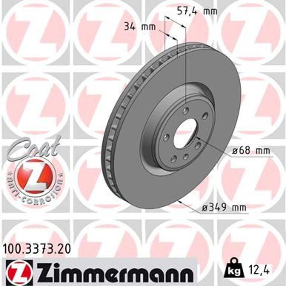 Zimmermann 349mm Brake Disc Set (2 pcs) 100.3373.20