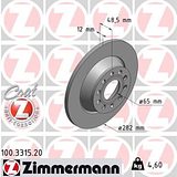 Zimmermann 282mm Brake Disc Set (2 pcs) 100.3315.20