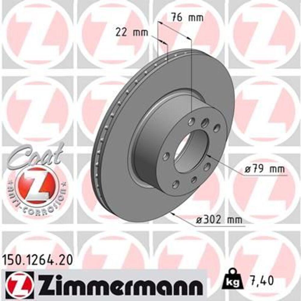 Zimmermann 302mm Brake Disc Set (2 pcs) 150.1264.20