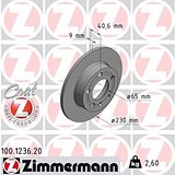 Zimmermann 230mm Brake Disc Set (2 pcs) 100.1236.20