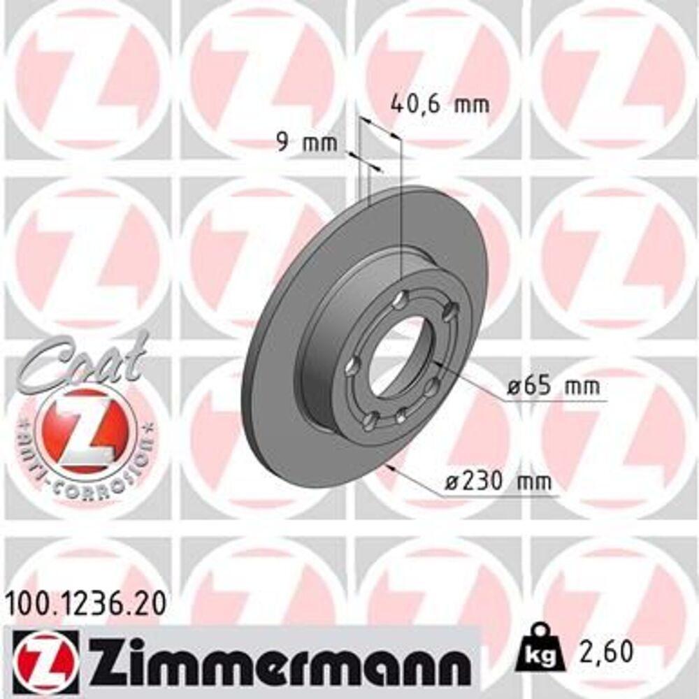 Zimmermann 230mm Brake Disc Set (2 pcs) 100.1236.20