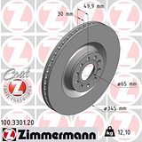 Zimmermann 345mm Brake Disc Set (2 pcs) 100.3301.20
