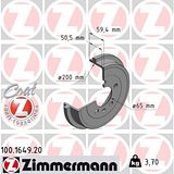 Zimmermann Brake Drum Set (2 pcs) 100.1649.20