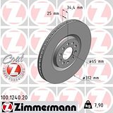 Zimmermann 312mm Brake Disc Set (2 pcs) 100.1240.20