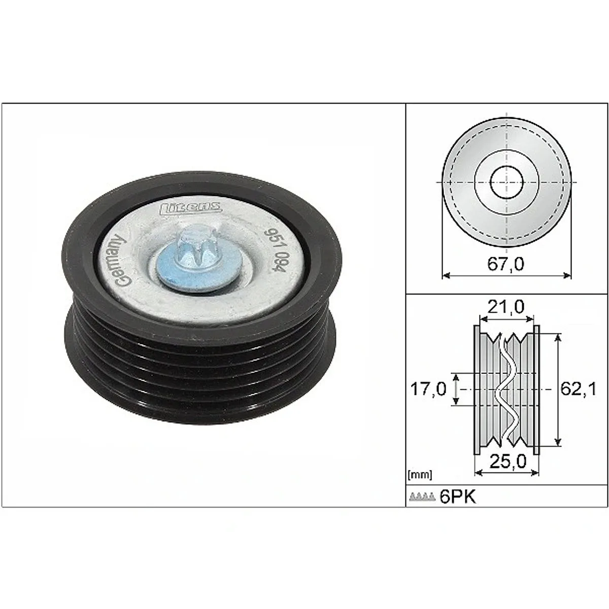 INA Deflection Pulley 532062910