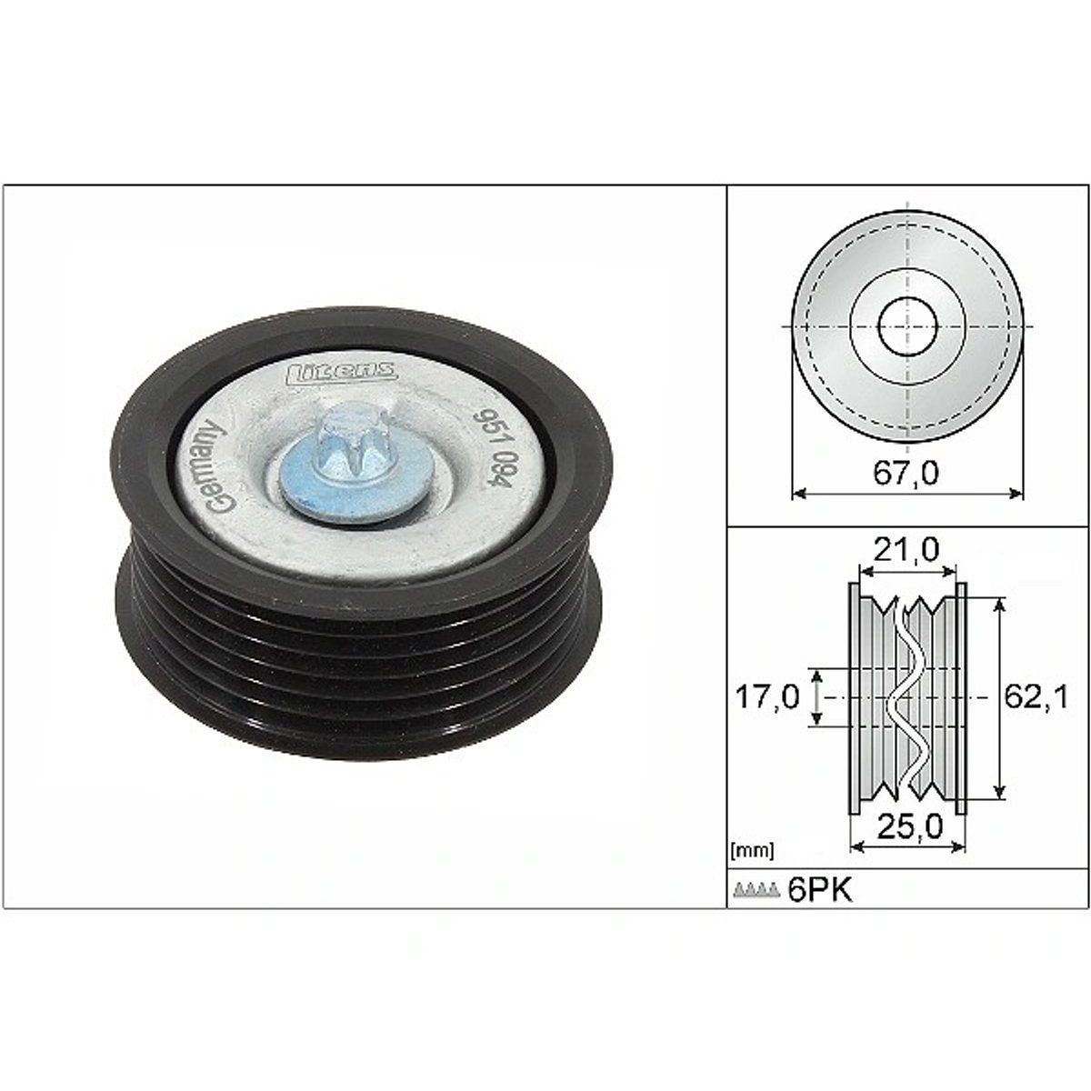 INA Deflection Pulley 532062910
