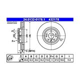 ATE Brake Disc Set (2 pcs) 24.0132-0178.1 – photo 2
