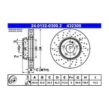 ATE Brake Disc Set (2 pcs) 24.0132-0300.2 – photo 2