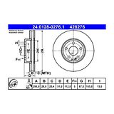 ATE Brake Disc Set (2 pcs) 24.0128-0276.1 – photo 2