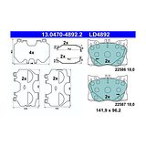 ATE Ceramic Brake Pad Set 13.0470-4892.2 – photo 2
