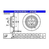 ATE Brake Disc Set (2 pcs) 24.0114-0119.1 – photo 2