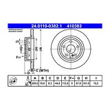 ATE Brake Disc Set (2 pcs) 24.0110-0382.1 – photo 2