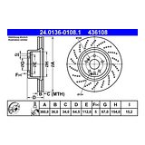 ATE Brake Disc Set (2 pcs) 24.0136-0108.1 – photo 2