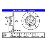 ATE Brake Disc Set (2 pcs) 24.0132-0100.1 – photo 2