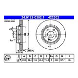 ATE Brake Disc Set (2 pcs) 24.0122-0302.1 – photo 2