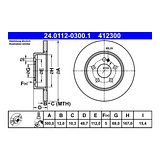 ATE Brake Disc Set (2 pcs) 24.0112-0300.1 – photo 2