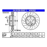 ATE Brake Disc Set (2 pcs) 24.0128-0262.1 – photo 2